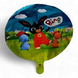 Králíček Bing fóliový balónek kulatý modrý