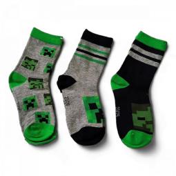 Minecraft ponožky 3 páry 23-26
