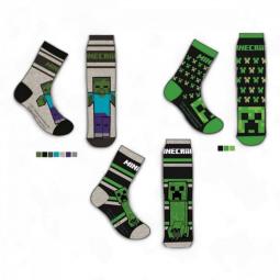 Minecraft ponožky 3 páry 27-30