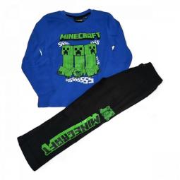 Minecraft pyžamo modro-černé Creeper 128
