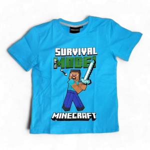 Minecraft tričko STEVE modré 152