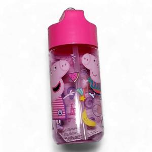 Prasátko Peppa plastová láhev s vysouvacím brčkem