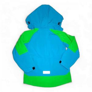 Softshellová bunda dětská zateplená Traktor zeleno-modrá 98