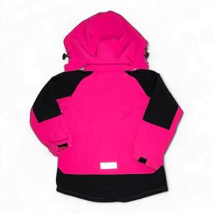 Softshellová bunda dětská zateplená Unicorn černo-růžová 104