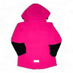 Softshellová bunda dětská zateplená Outdoor černo-růžová 134
