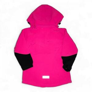 Softshellová bunda dětská zateplená Outdoor černo-růžová 140