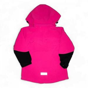 Softshellová bunda dětská zateplená Outdoor černo-růžová 152
