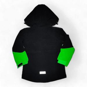Softshellová bunda dětská zateplená Outdoor černo-zelená 134