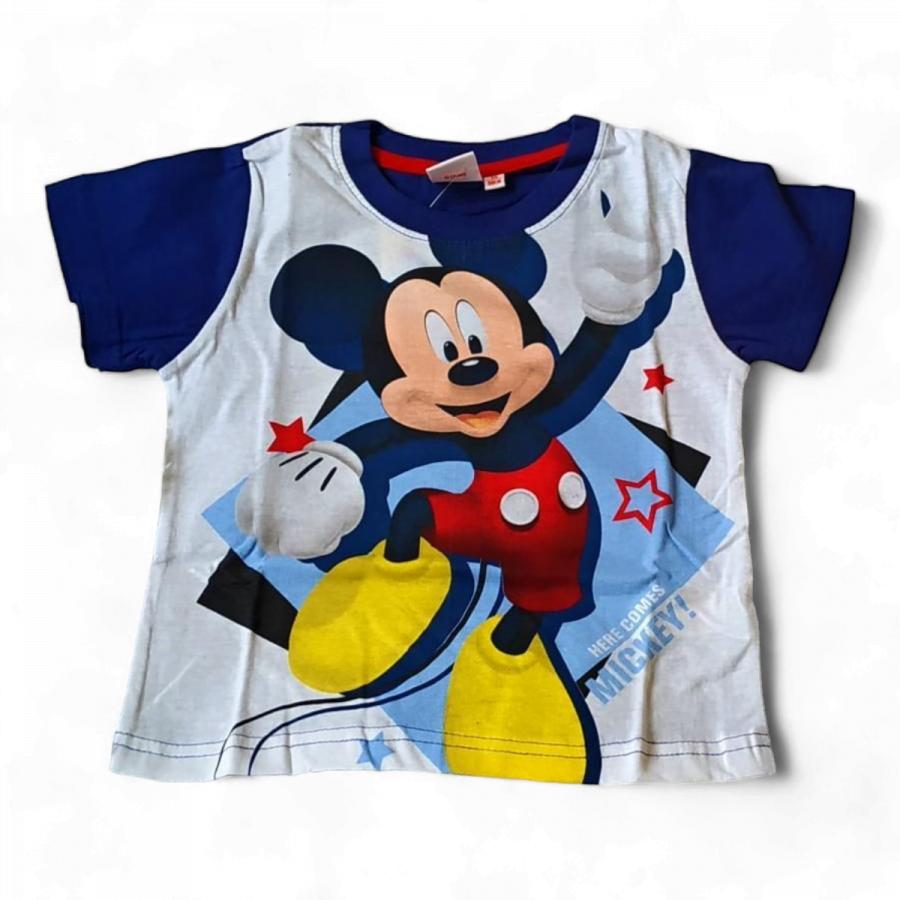 Tričko Mickey modro-bílé 98