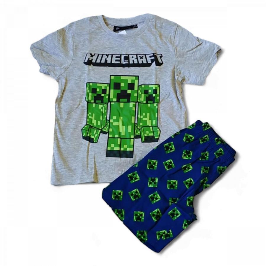 Minecraft pyžamo šedo-modré 152