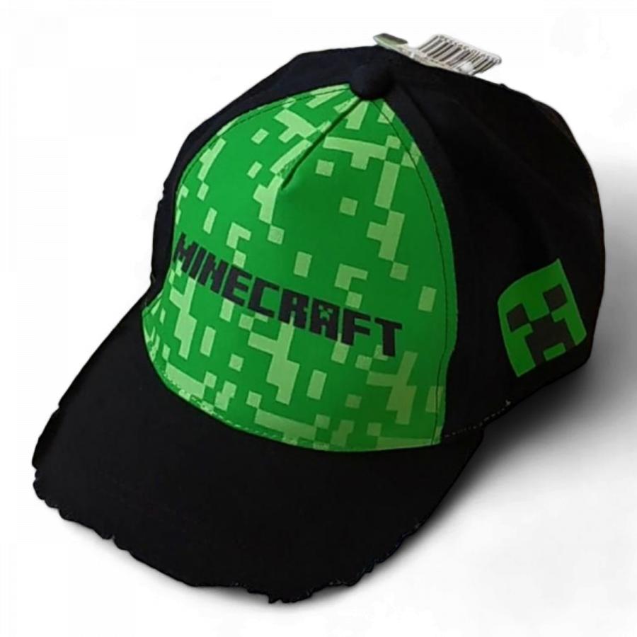 Kšiltovka Minecraft černo-zelená vel. 54