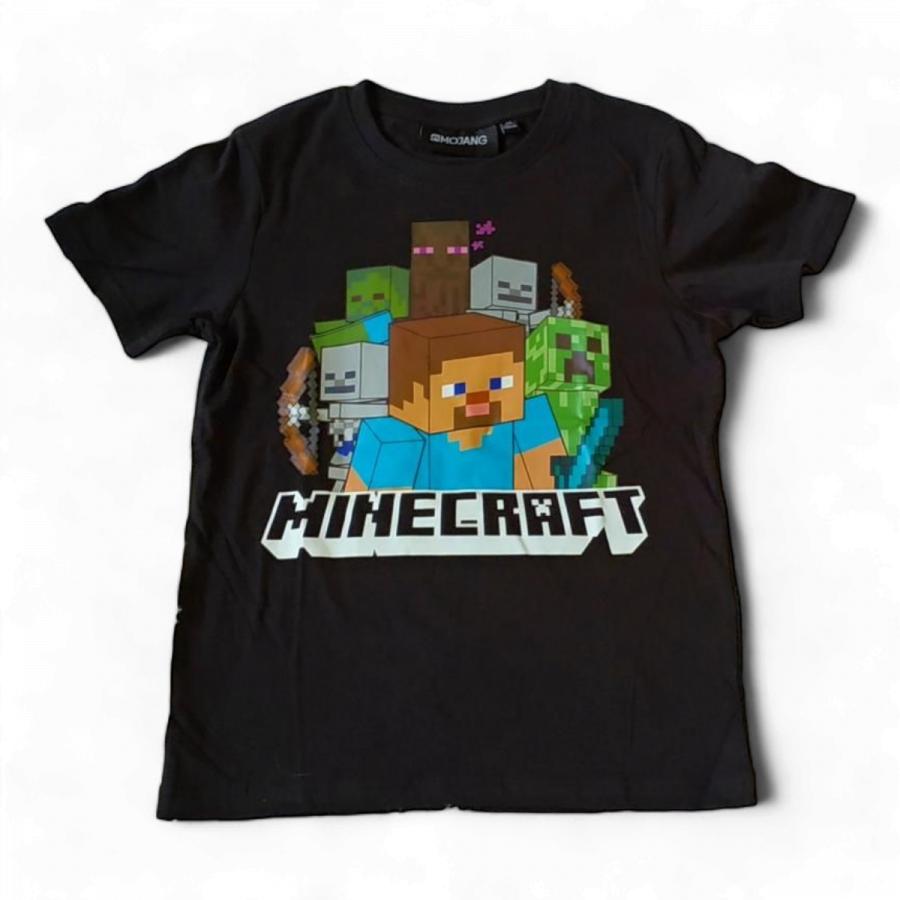 Minecraft tričko černé 128