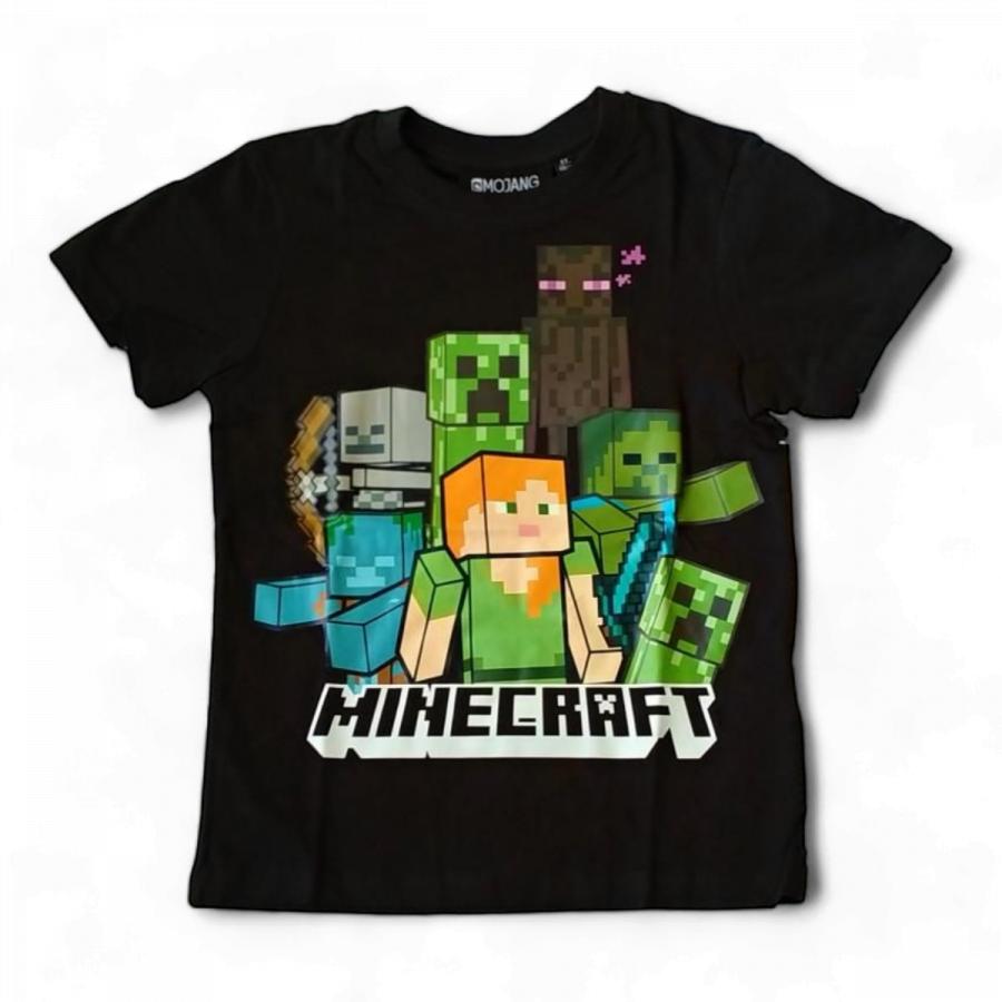 Minecraft tričko černé 140