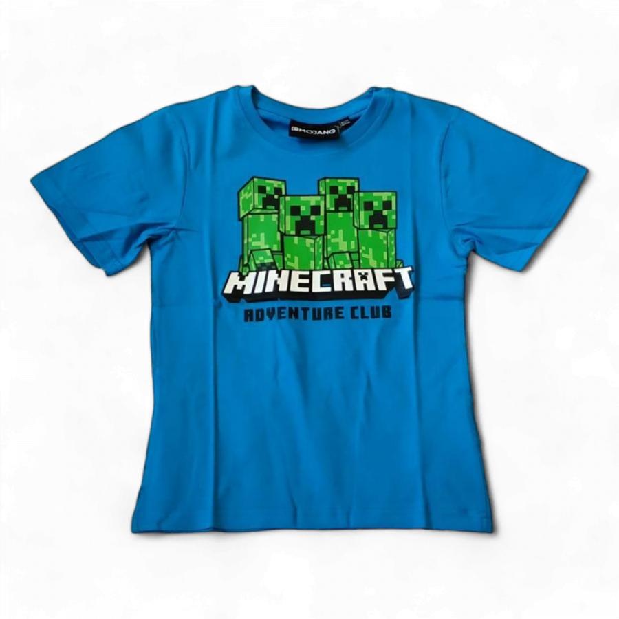 Minecraft tričko modré 122
