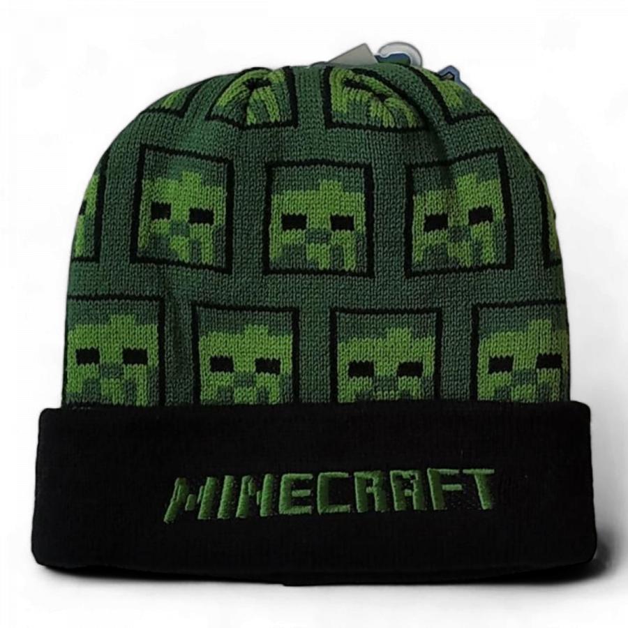 Minecraft zimní čepice zelená 52