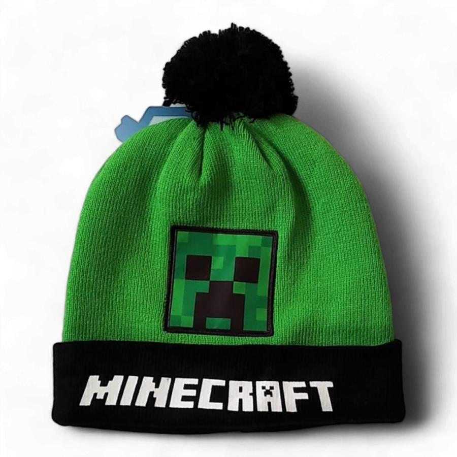Minecraft zimní čepice zelená 54