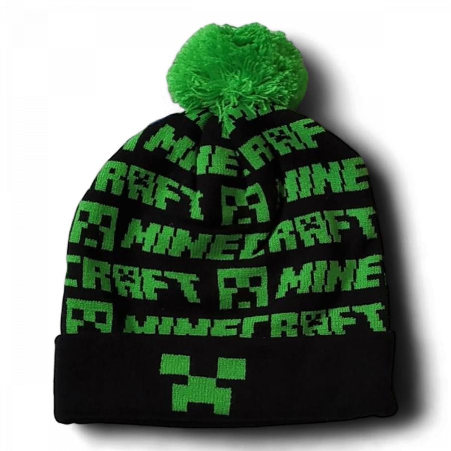 Minecraft zimní čepice černá 52