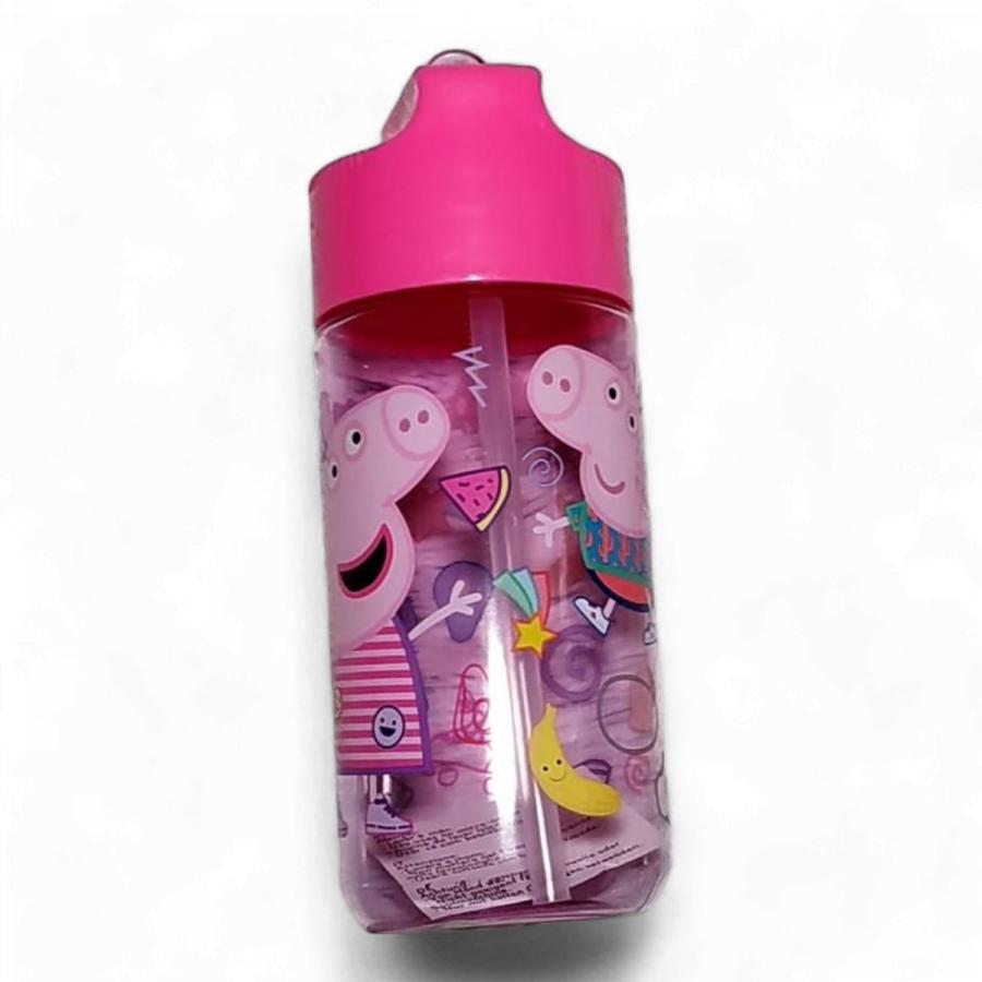 Prasátko Peppa plastová láhev s vysouvacím brčkem