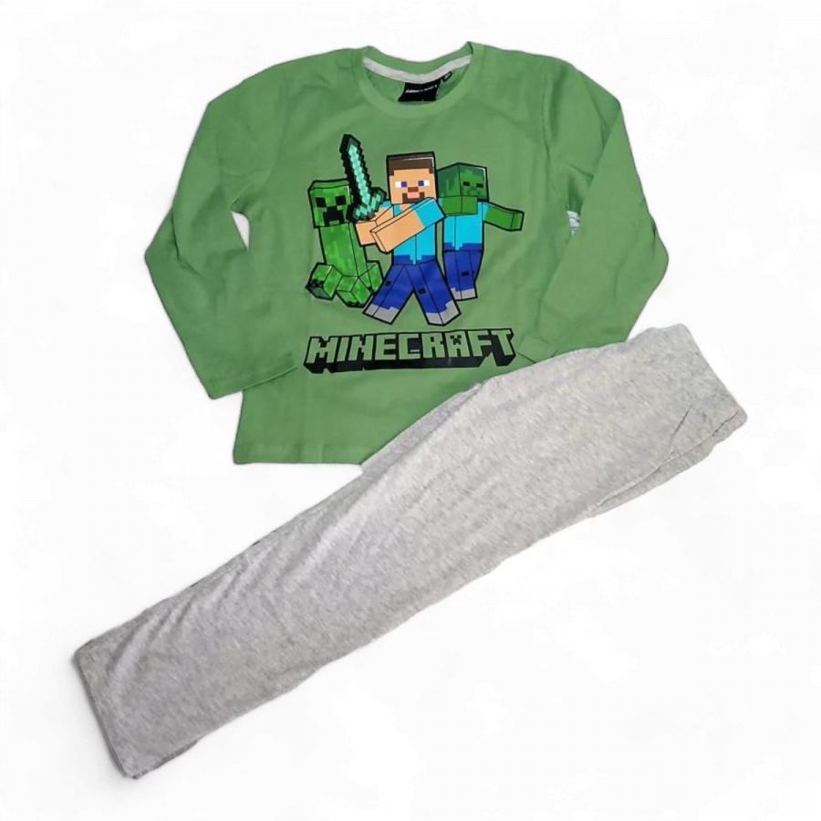 Minecraft pyžamo zeleno-šedé Steve 152