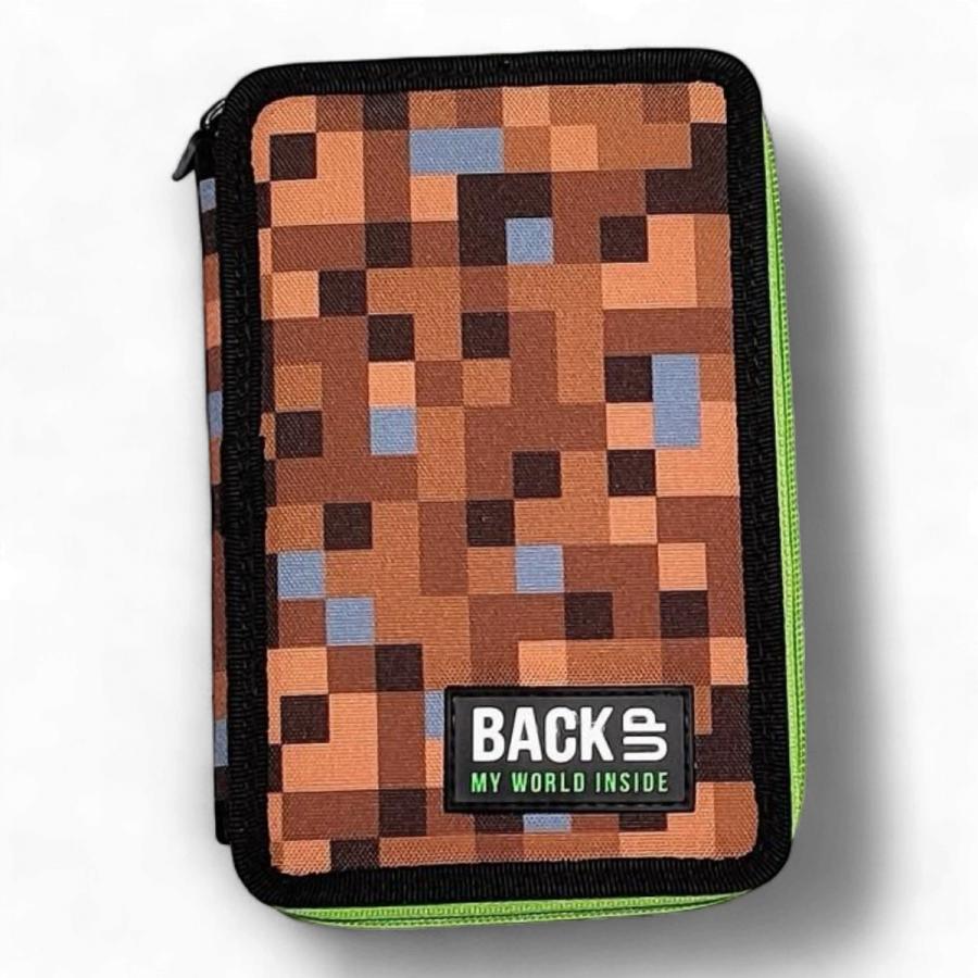 Minecraft dvoupatrový vybavený penál Back up